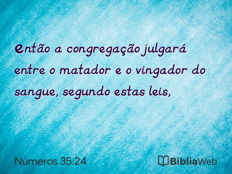 Números 35:24 em imagem para compartilhar