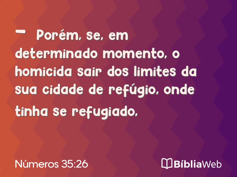 Números 35:26 em imagem para compartilhar