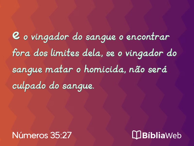 Números 35:27 em imagem para compartilhar