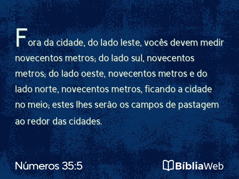 Números 35:5 em imagem para compartilhar