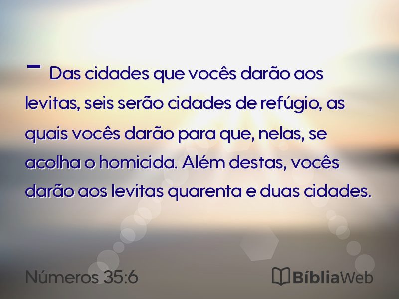 Números 35:6 em imagem para compartilhar