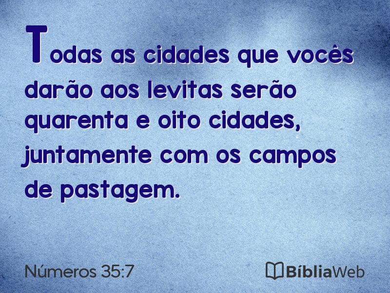 Números 35:7 em imagem para compartilhar