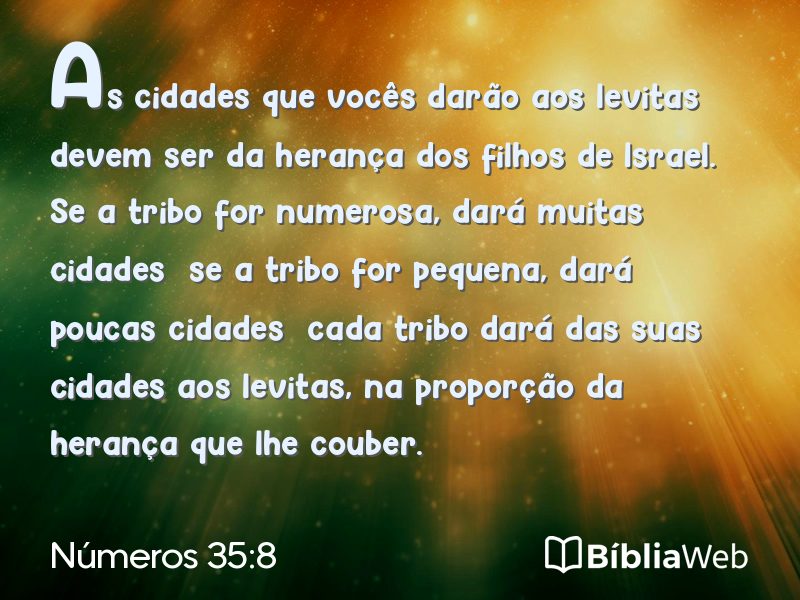 Números 35:8 em imagem para compartilhar