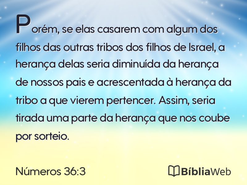 Números 36:3 em imagem para compartilhar