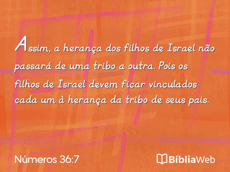 Números 36:7 em imagem para compartilhar