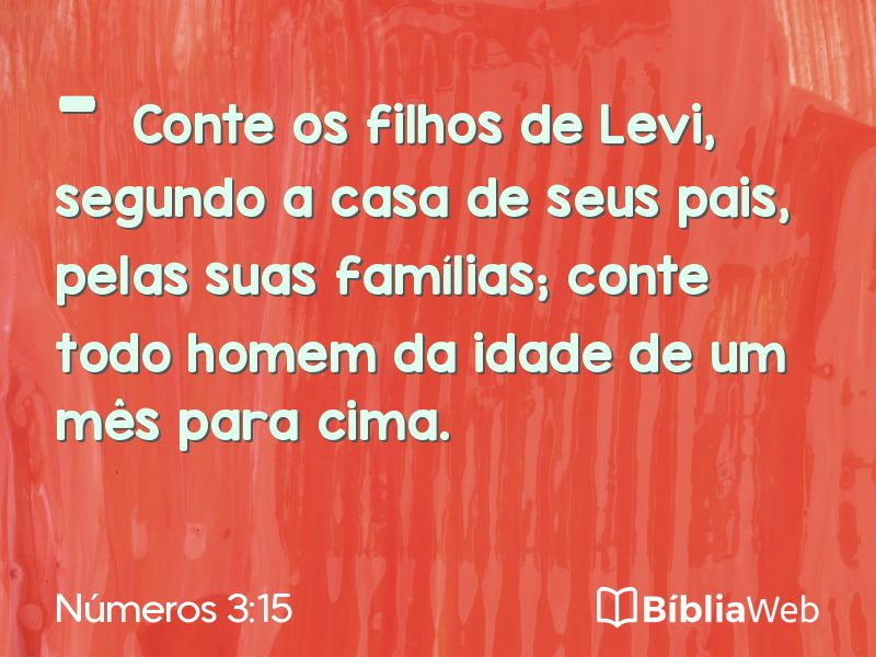 Números 3:15 em imagem para compartilhar