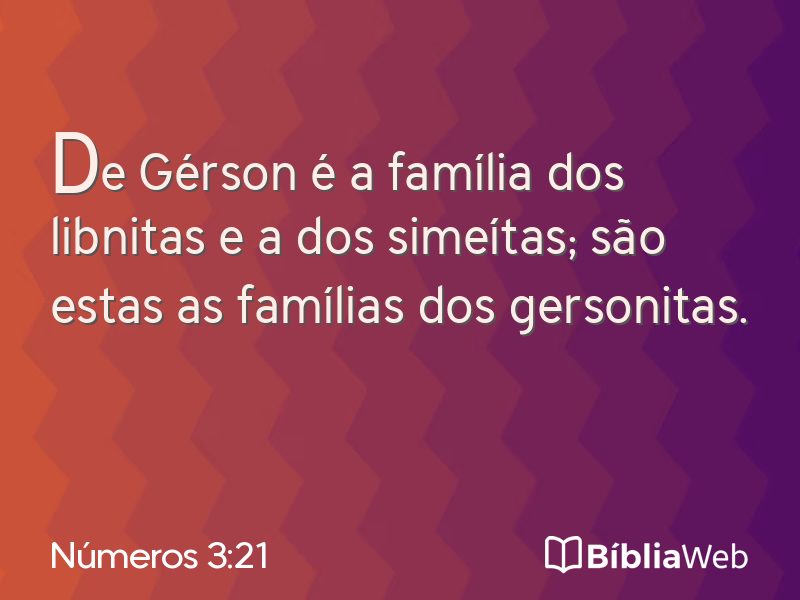 Números 3:21 em imagem para compartilhar