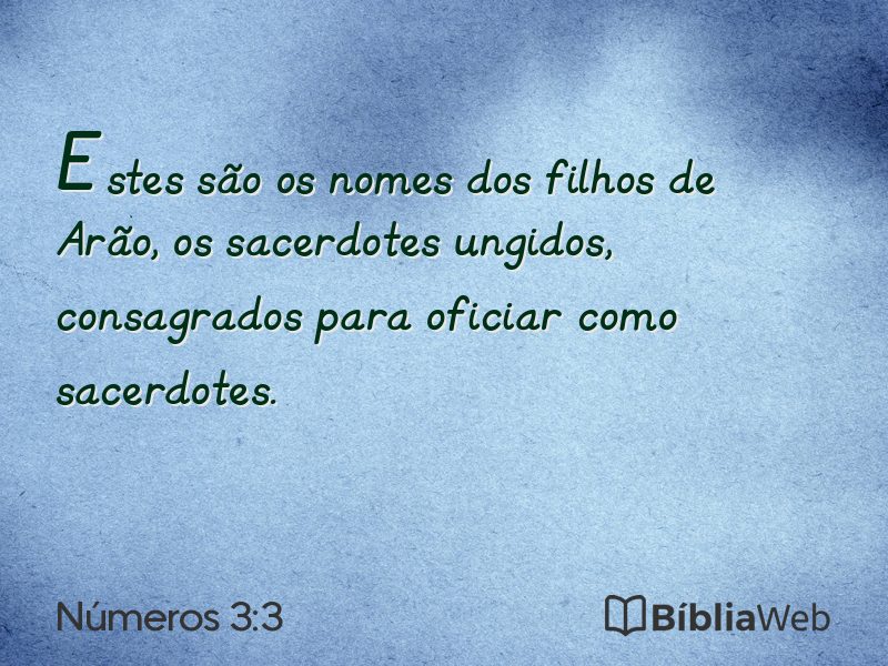 Números 3:3 em imagem para compartilhar