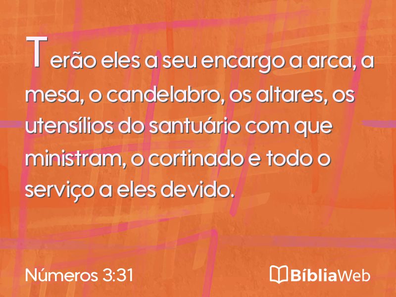 Números 3:31 em imagem para compartilhar