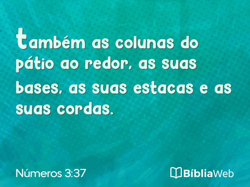 Números 3:37 em imagem para compartilhar