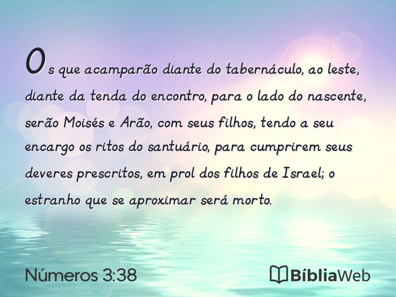 Números 3:38 em imagem para compartilhar