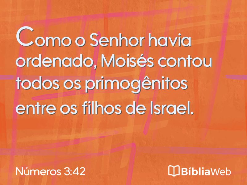 Números 3:42 em imagem para compartilhar
