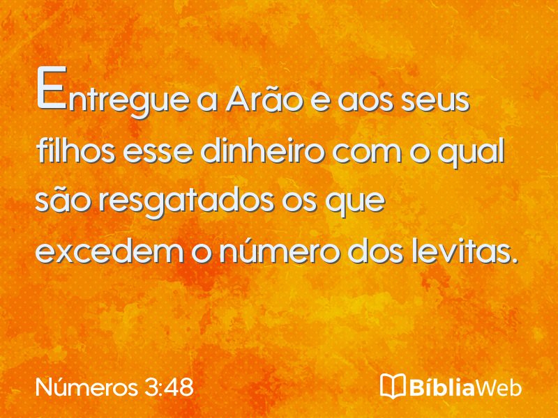 Números 3:48 em imagem para compartilhar