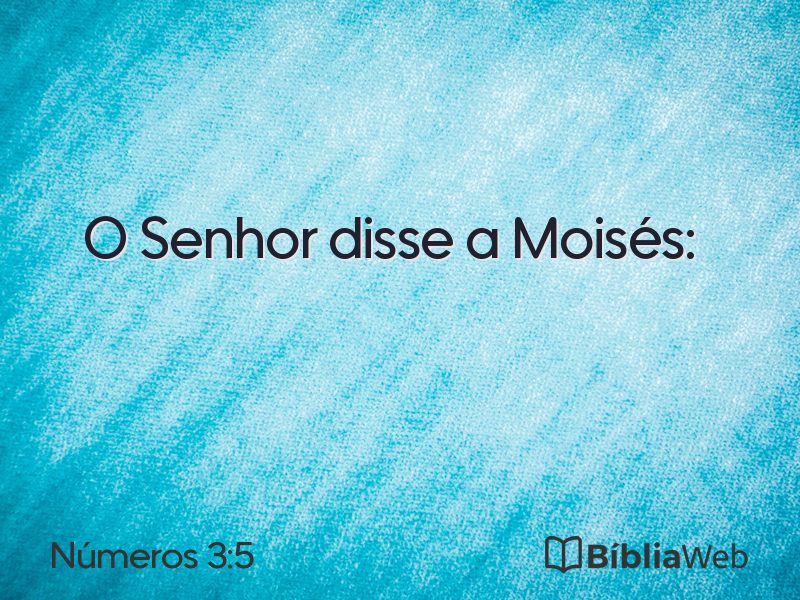 Números 3:5 em imagem para compartilhar