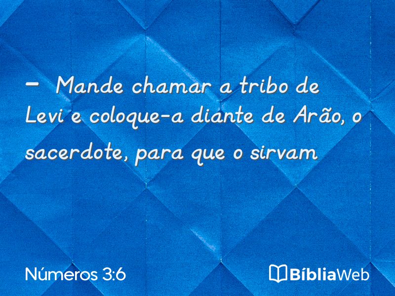 Números 3:6 em imagem para compartilhar
