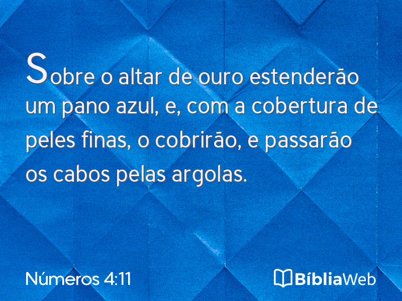 Números 4:11 em imagem para compartilhar