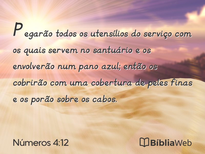 Números 4:12 em imagem para compartilhar