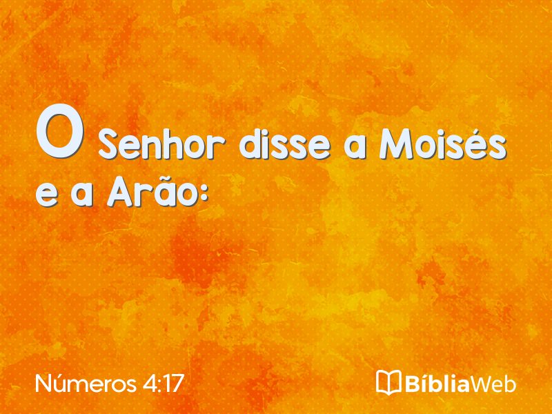Números 4:17 em imagem para compartilhar