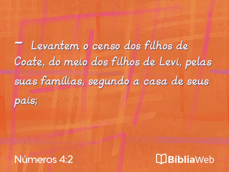 Números 4:2 em imagem para compartilhar