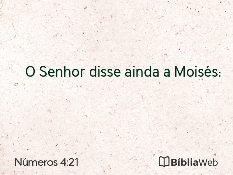 Números 4:21 em imagem para compartilhar