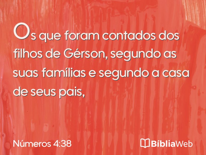 Números 4:38 em imagem para compartilhar