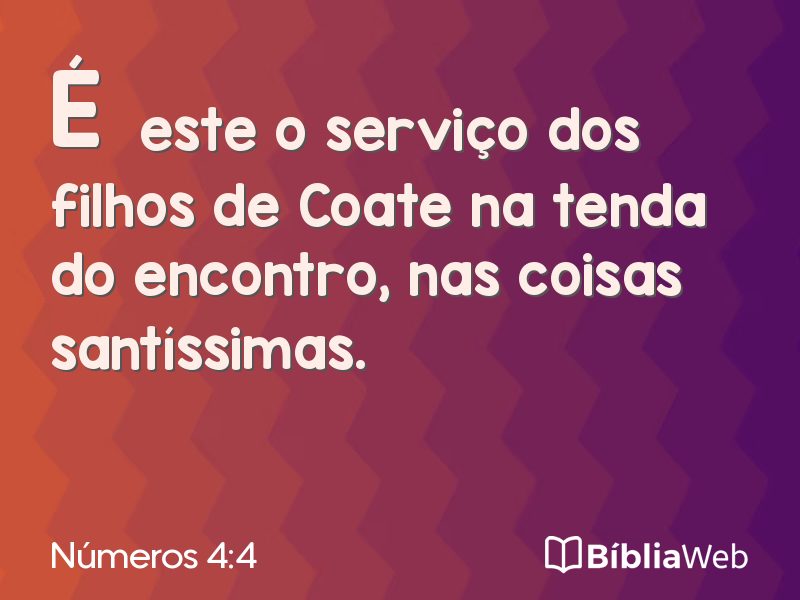 Números 4:4 em imagem para compartilhar