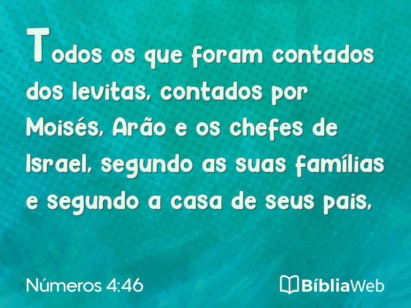 Números 4:46 em imagem para compartilhar