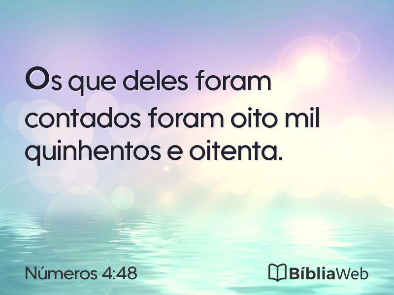 Números 4:48 em imagem para compartilhar