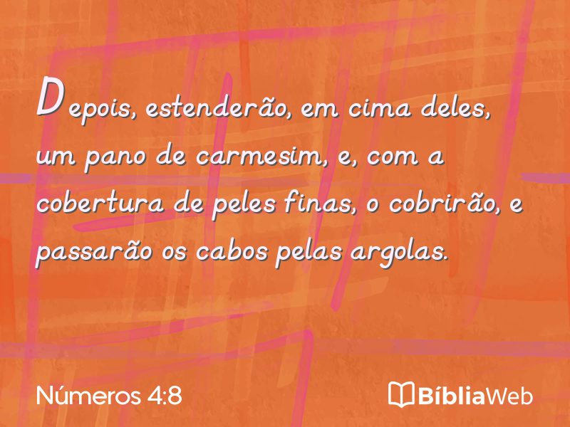 Números 4:8 em imagem para compartilhar