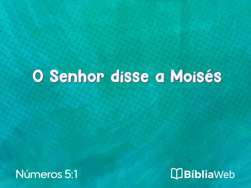 Números 5:1 em imagem para compartilhar