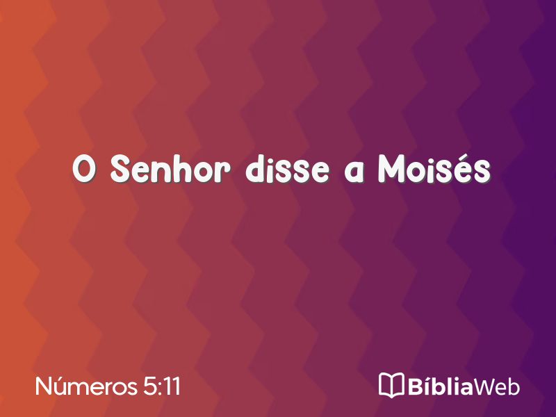 Números 5:11 em imagem para compartilhar