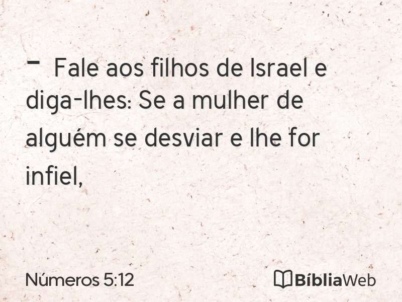 Números 5:12 em imagem para compartilhar