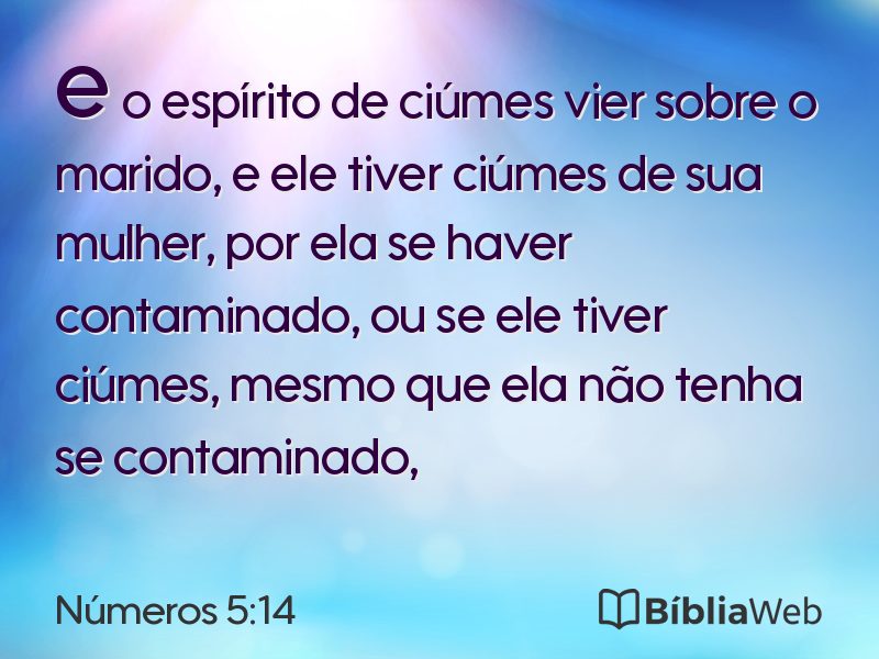 Números 5:14 em imagem para compartilhar