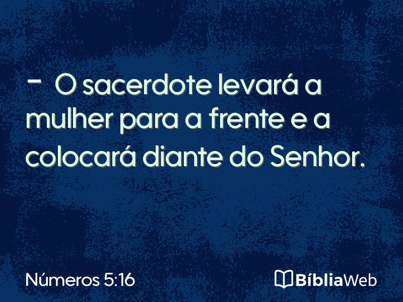 Números 5:16 em imagem para compartilhar