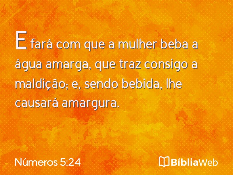 Números 5:24 em imagem para compartilhar