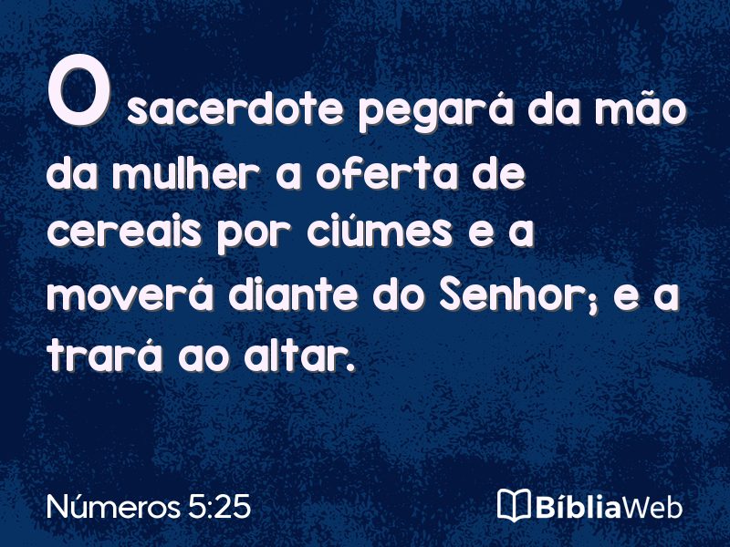 Números 5:25 em imagem para compartilhar
