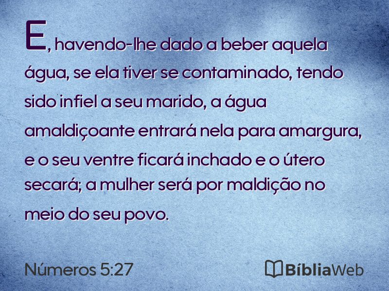 Números 5:27 em imagem para compartilhar