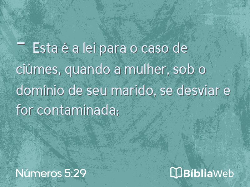 Números 5:29 em imagem para compartilhar