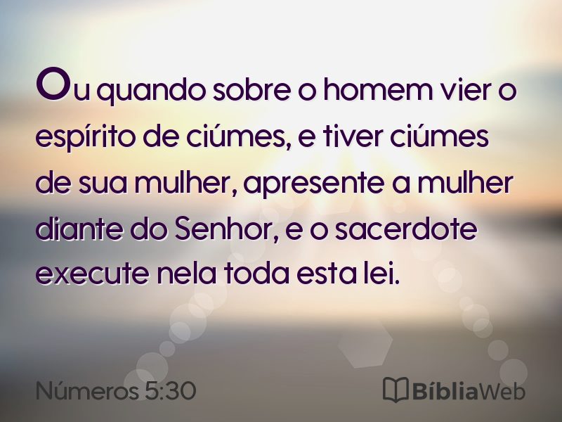 Números 5:30 em imagem para compartilhar
