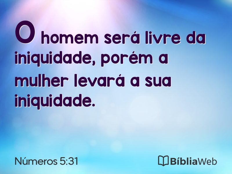 Números 5:31 em imagem para compartilhar