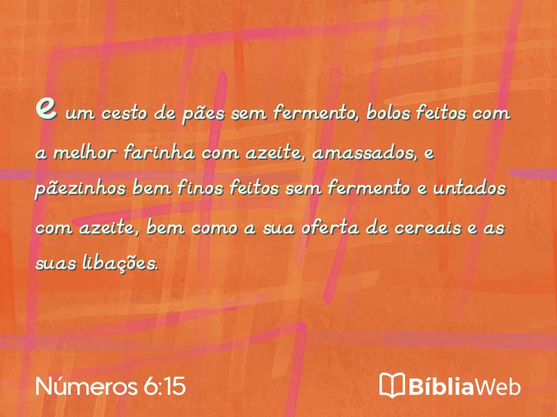 Números 6:15 em imagem para compartilhar