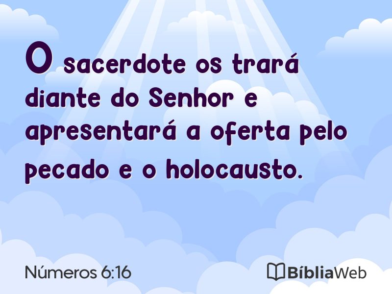 Números 6:16 em imagem para compartilhar