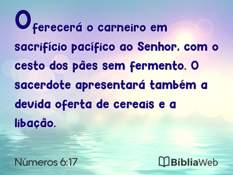 Números 6:17 em imagem para compartilhar