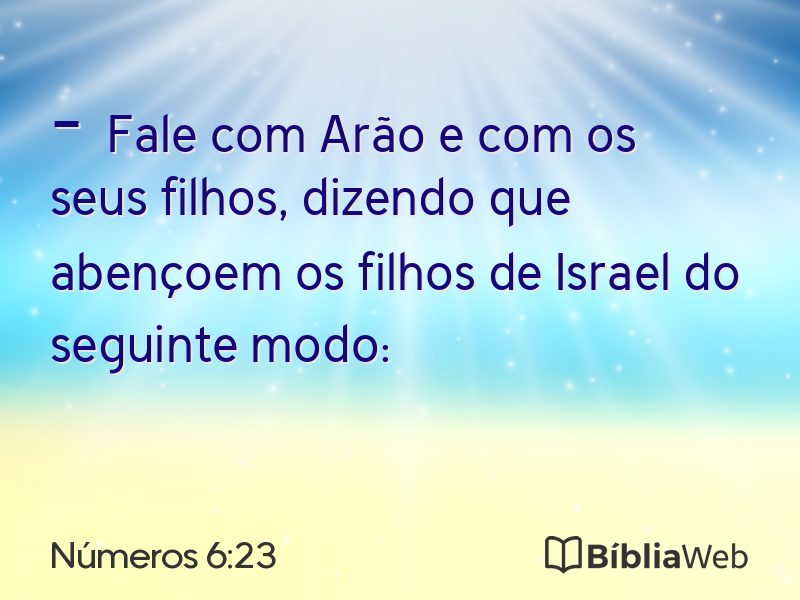 Números 6:23 em imagem para compartilhar