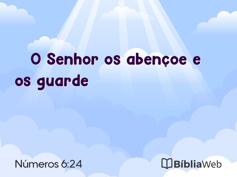 Números 6:24 em imagem para compartilhar