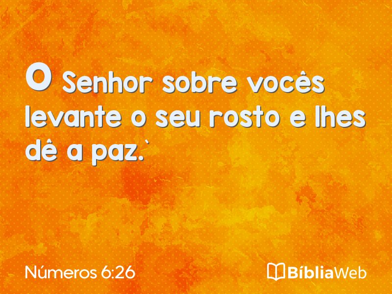 Números 6:26 em imagem para compartilhar