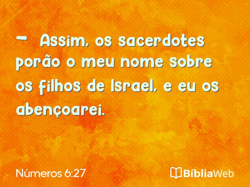Números 6:27 em imagem para compartilhar