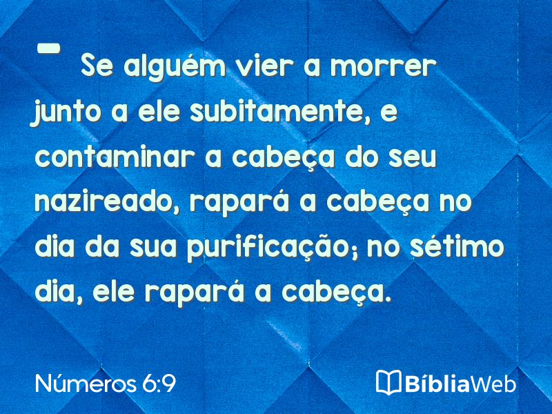 Números 6:9 em imagem para compartilhar