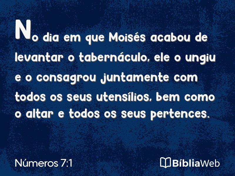 Números 7:1 em imagem para compartilhar