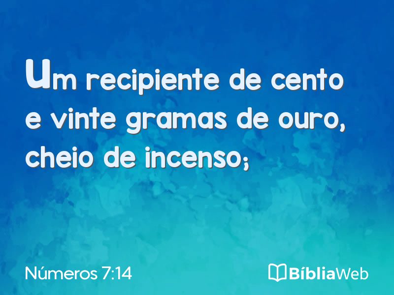 Números 7:14 em imagem para compartilhar